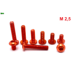 POMARAŃCHOWE ALUMINIOWE ŚRUBY ISO 7380 M2,5